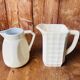 A pair of vintage ceramic jugs from the 1950s.
