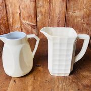 Duo de pichet ancien en céramique années 50.
