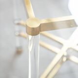 Hexagonal glass table by Sandro Petti, for Angolometallarte, 1970