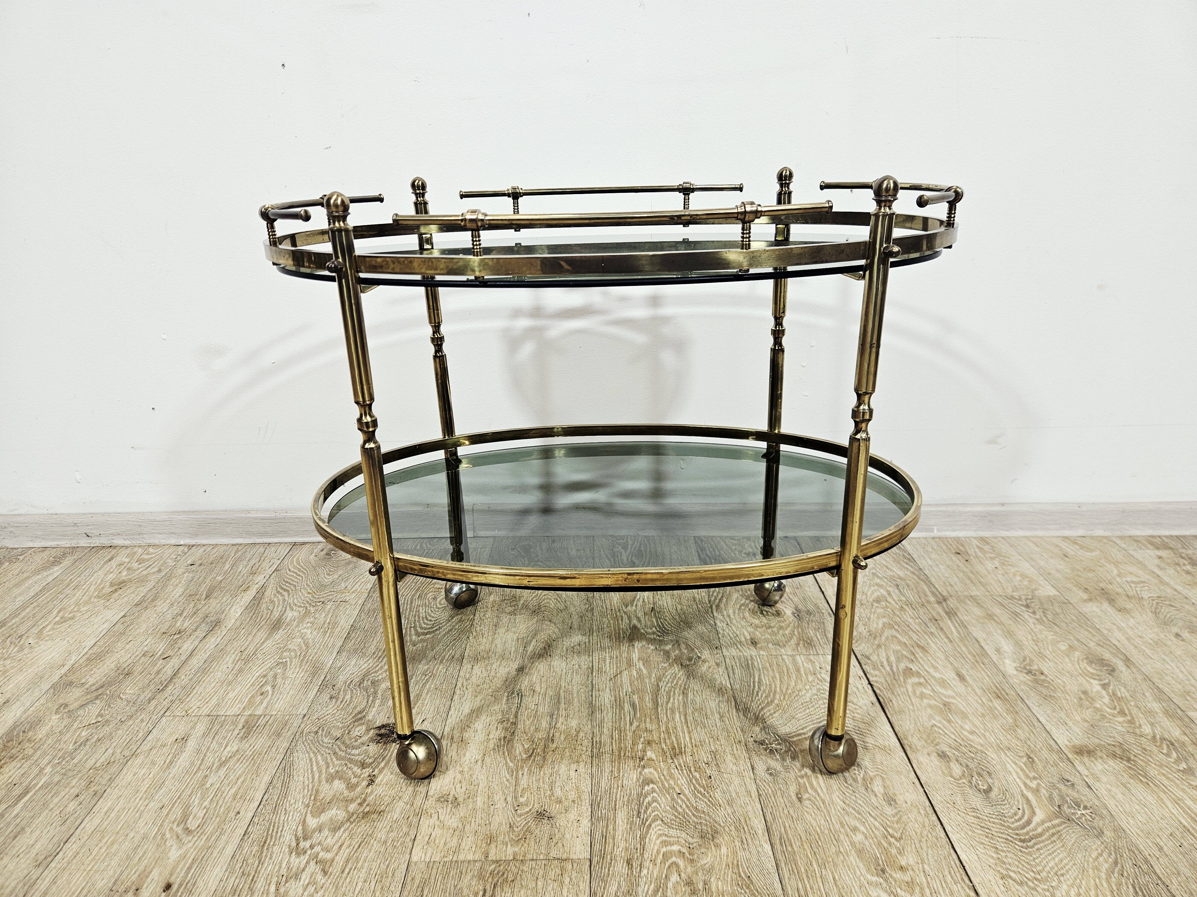 Brass bar cart / France, 1960s.