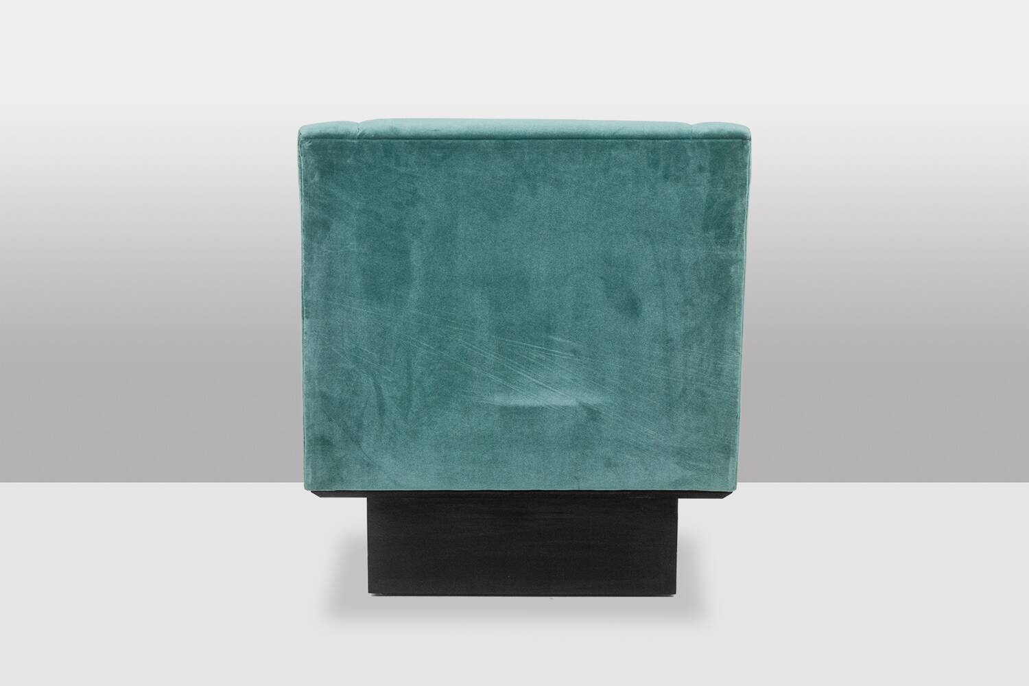 Pair of “Club” armchairs, cubic shape. 1940s.