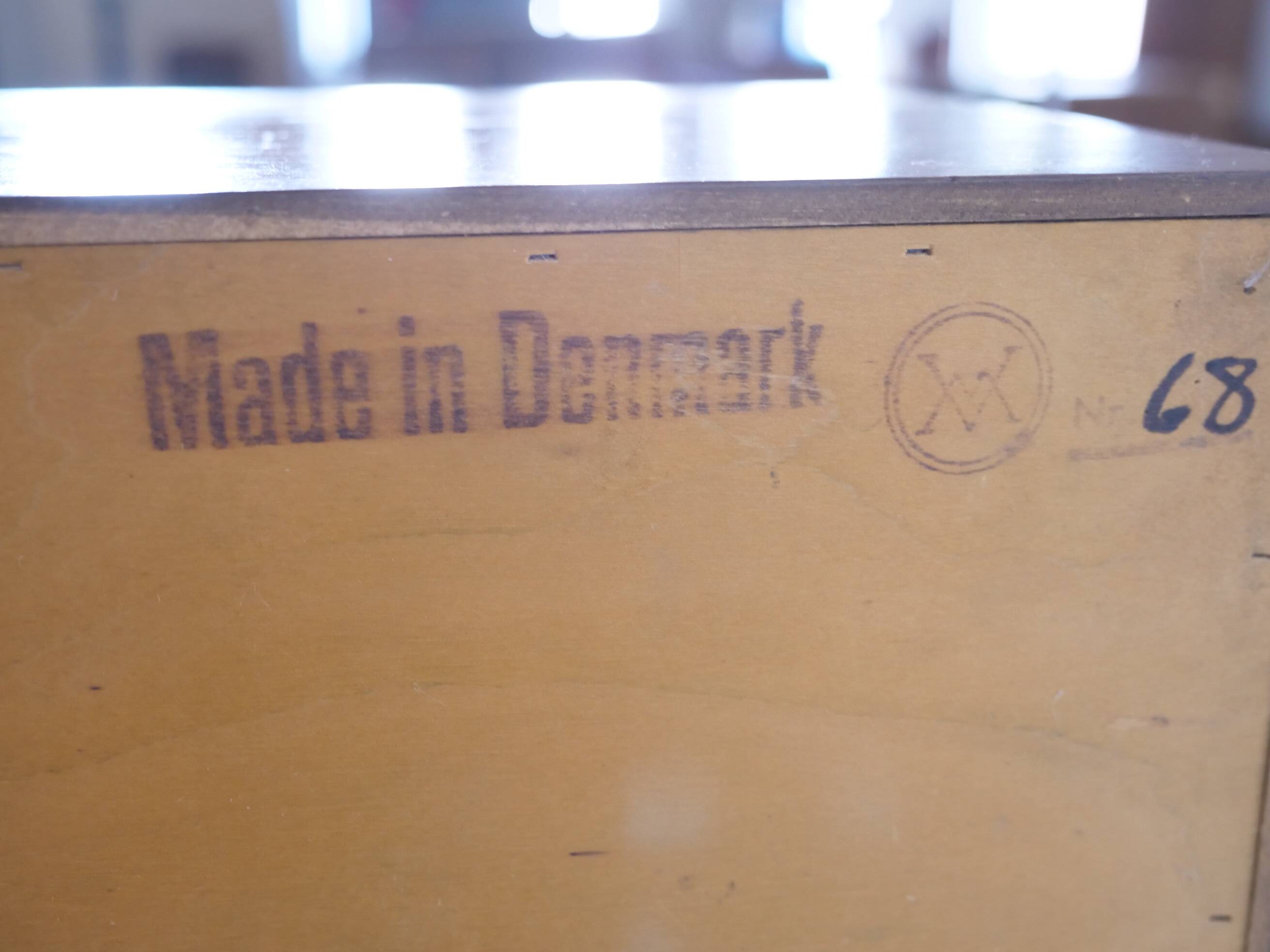 Danish Design Teak Secretary Desk 1960s Office Cabinet, Model 68,