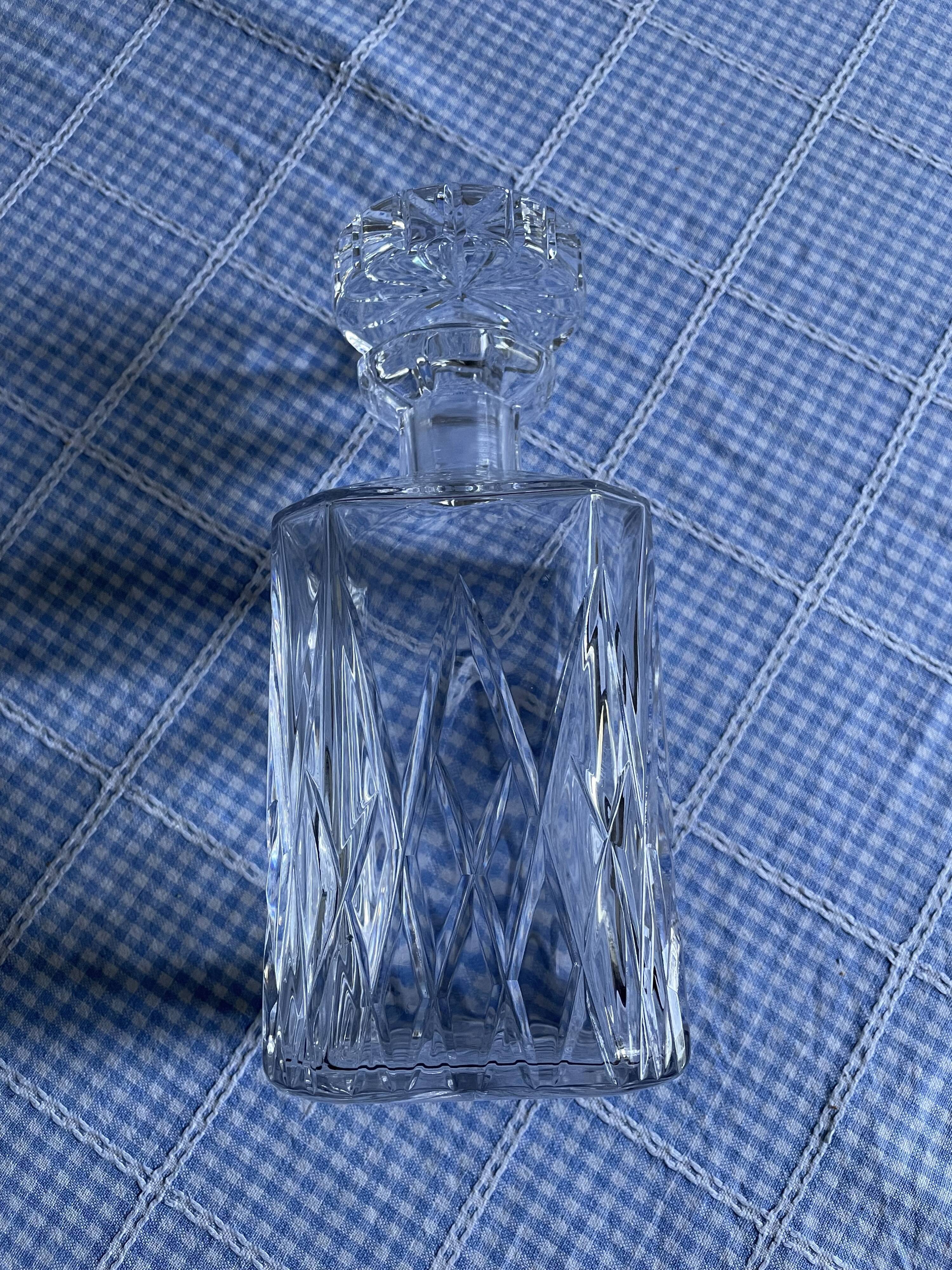 Chissed crystal whiskey decanter