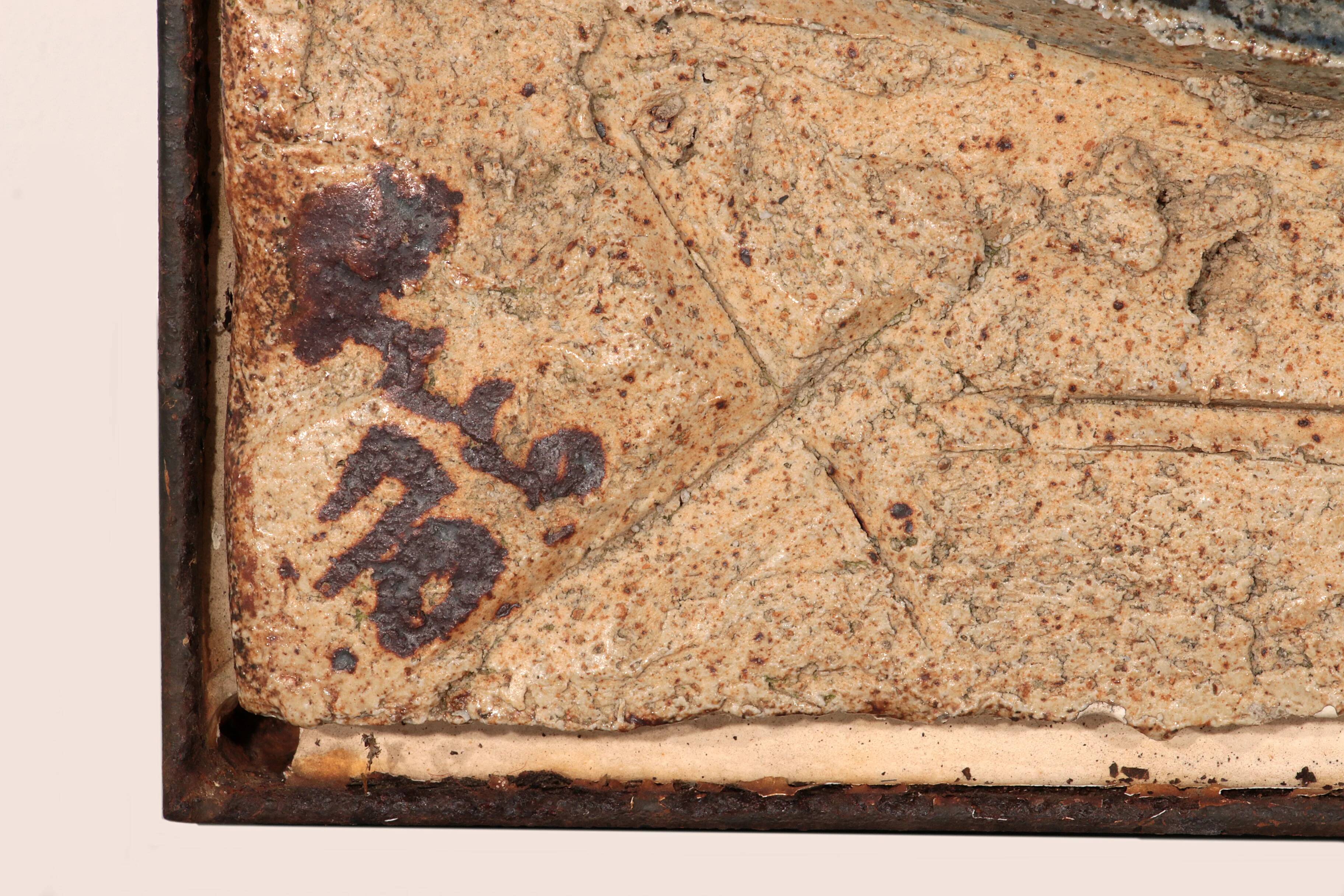 Very rare and large wall tile from Tue Poulsen 1970