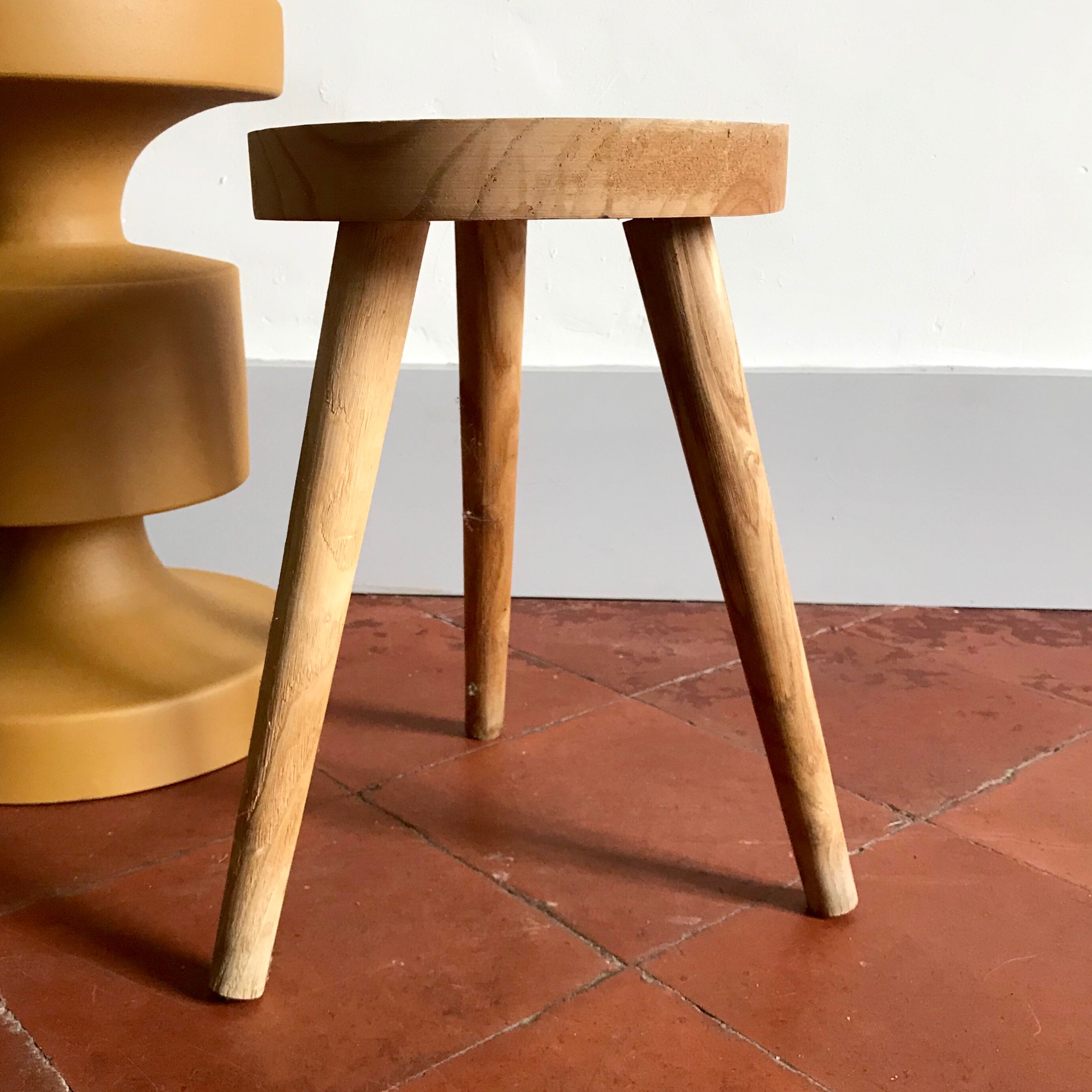 Tripod wooden stool