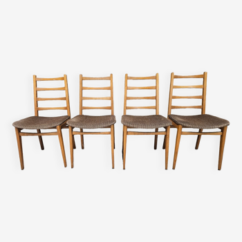 Set of 4 vintage Scandinavian style chairs