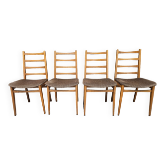 Set of 4 vintage Scandinavian style chairs