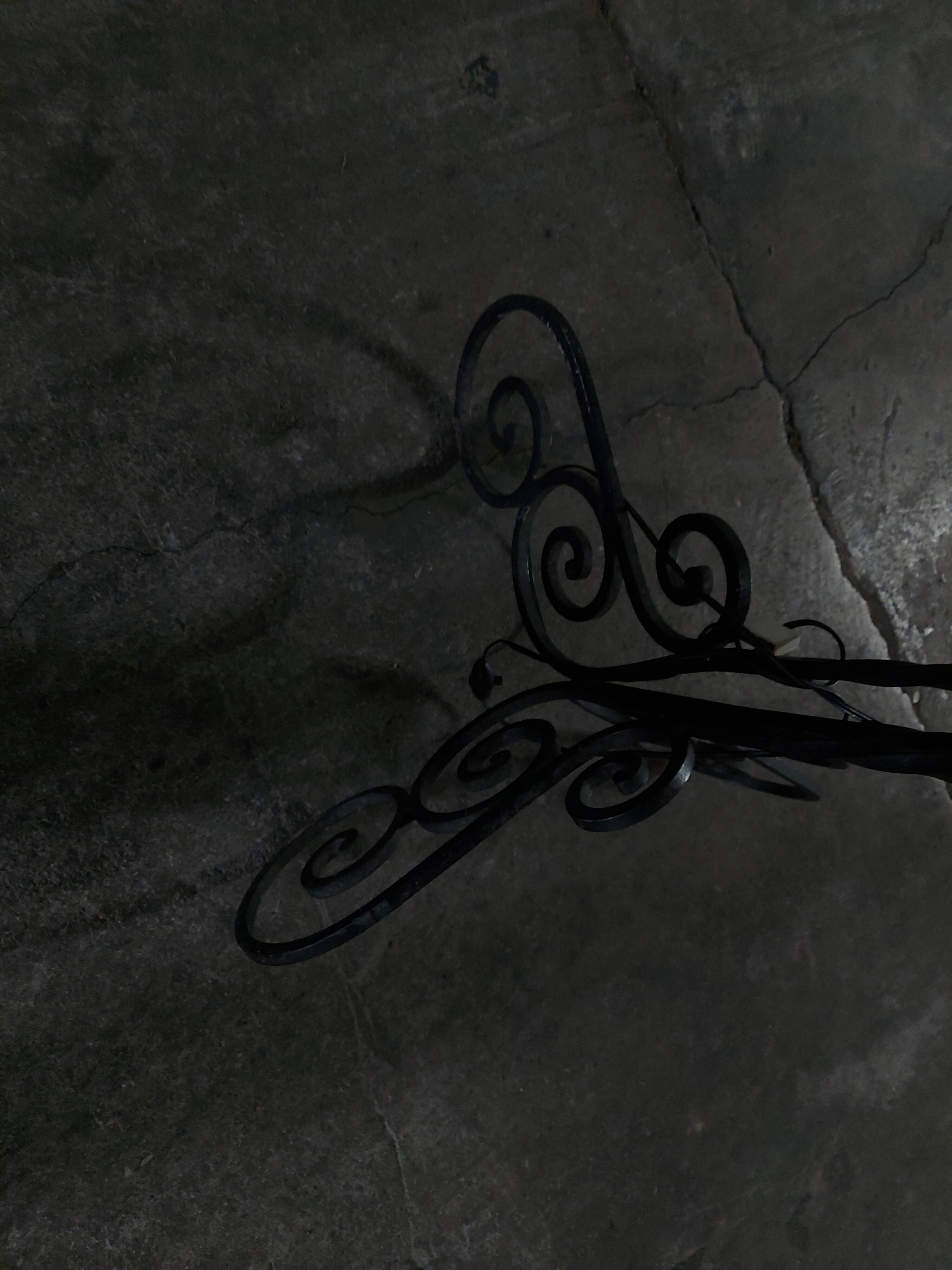 Vintage wrought iron floor lamp