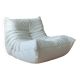 White leather Togo lounge chair by Michel Ducaroy for Ligne Roset