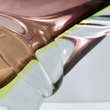 Bol ou centre de table en verre Sommerso marron par Seguso, Italie