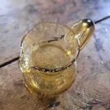 Amber bubble glass pitcher