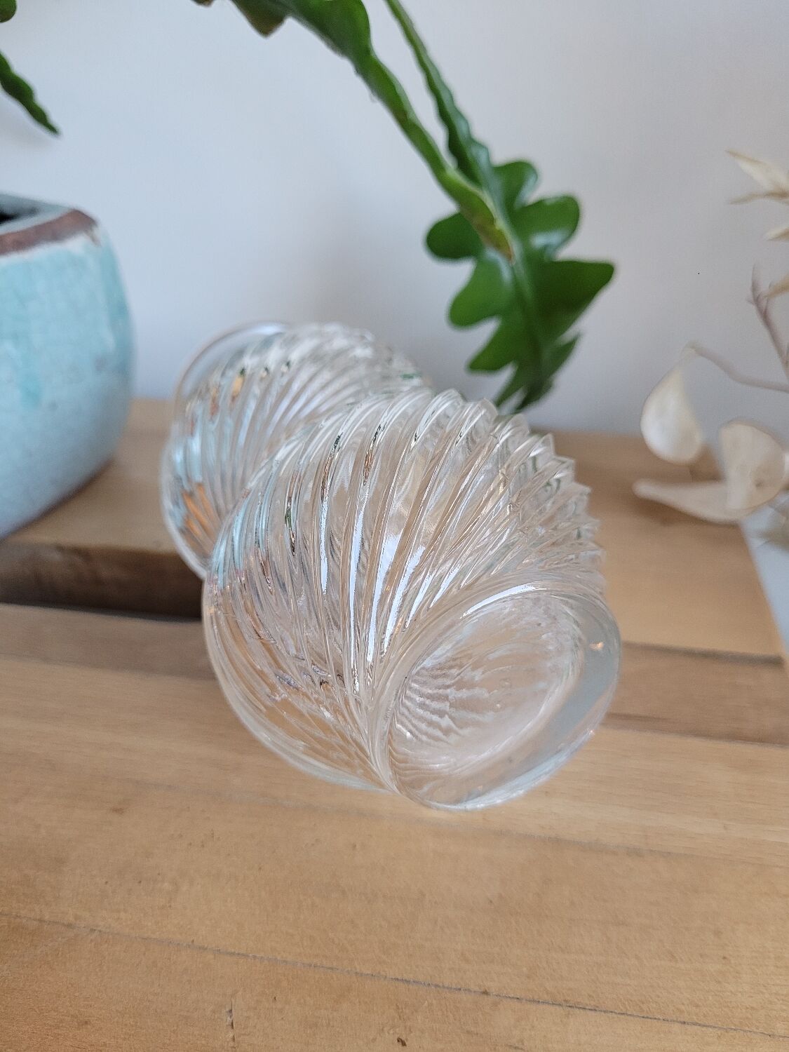Small molded glass vase
