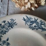 Old flat plates mismatched in earthenware