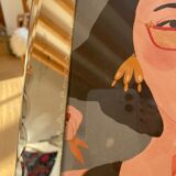 Vintage beveled mirror frame