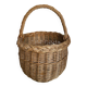 Round wicker basket in a bohemian style.