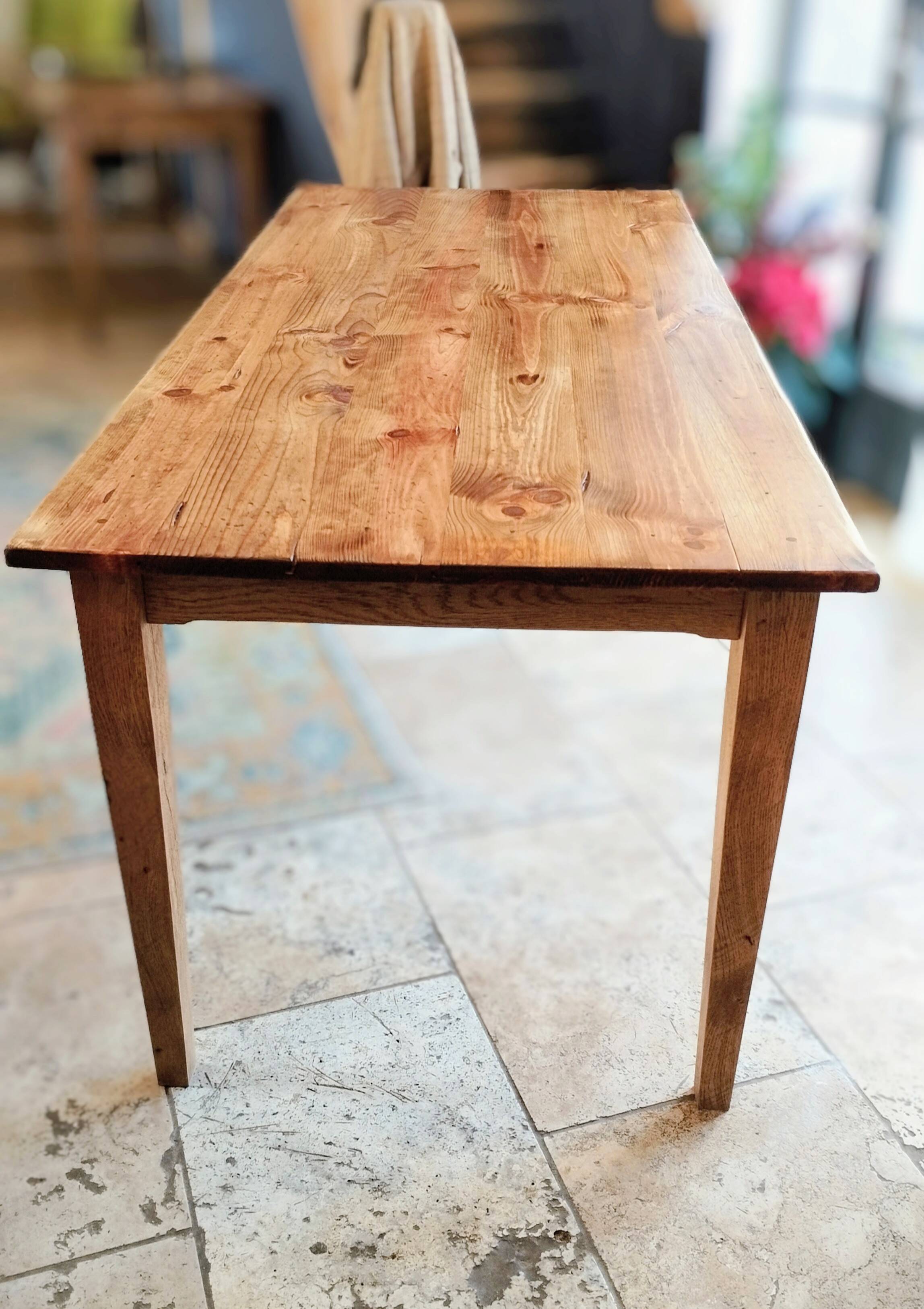 Danish Farmhouse Table with Patina