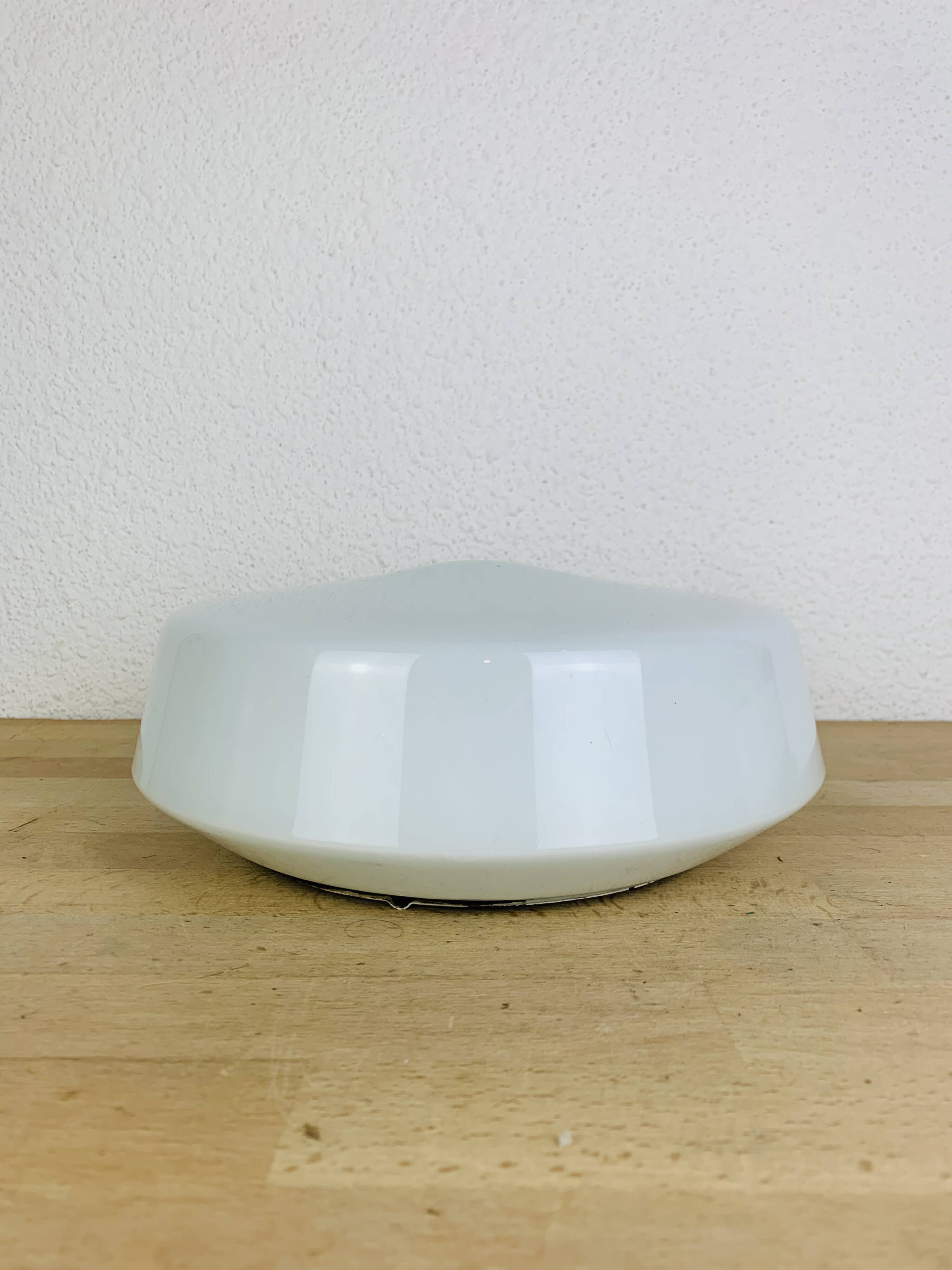 Round opaline wall lamp by RZB Leuchten, vintage