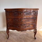 Petite commode de style Louis XV en chêne massif fin XIXème