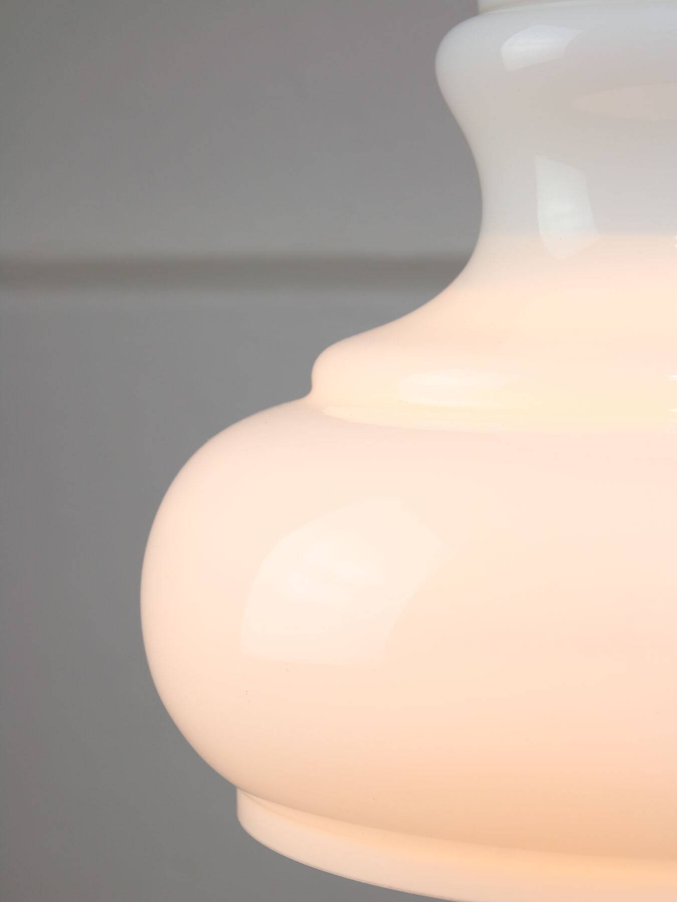 Mid-Century Italian Brass and Opaline Pendant Lamp