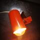 Lampe spot à pince orange 100% 1970 vintage