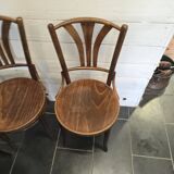 4 chaises bistrot en bois courbé
