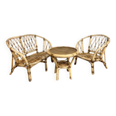 1960s rattan garden furniture for children