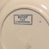Set of 6 hollow plates royalat sarreguemines