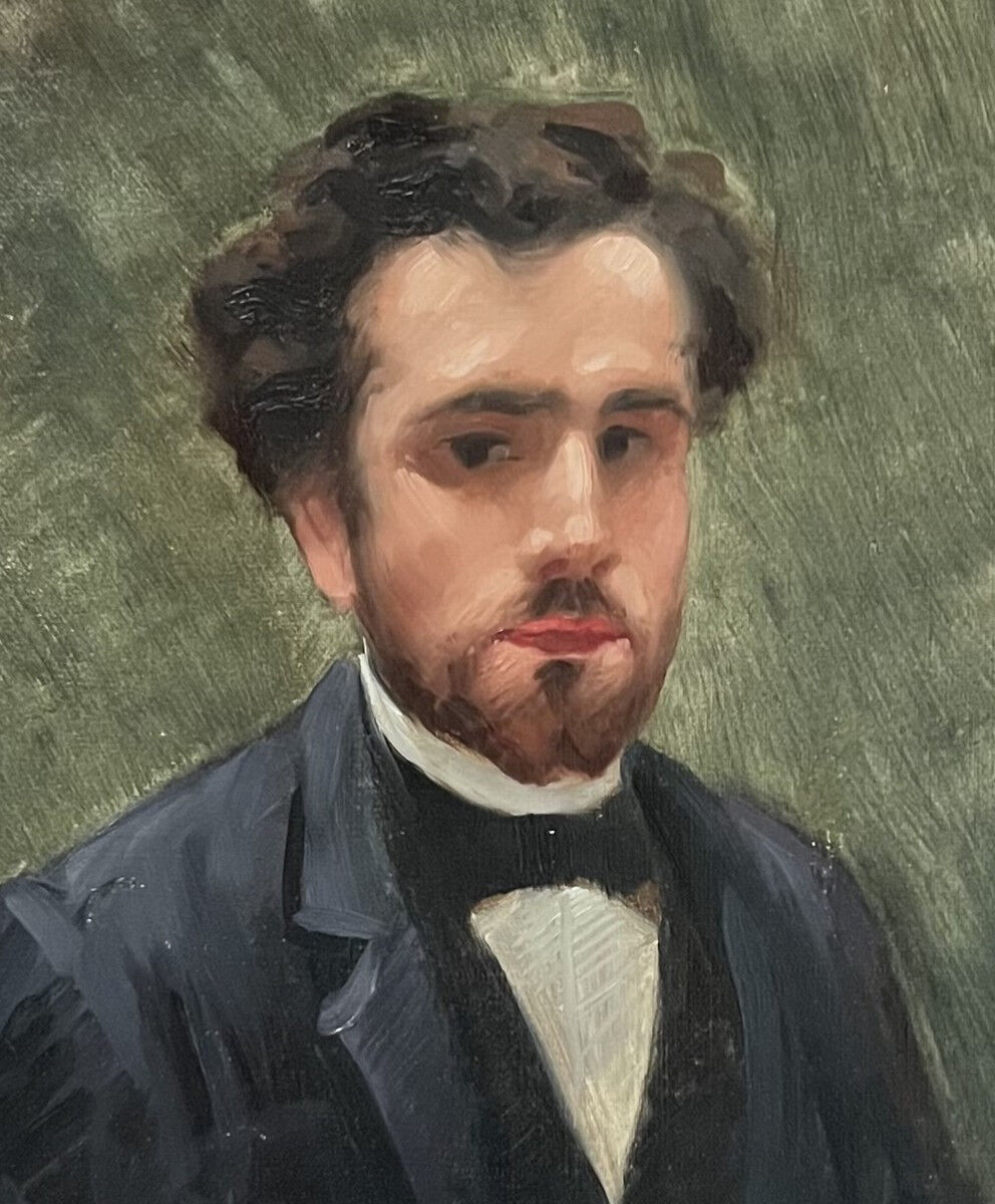 French School of the 19th Century, Portrait of a Young Man, 1891 Oil on Canvas