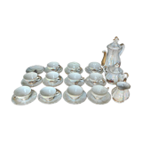 Tea set or pearly white coffee