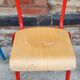 Set of three vintage children's school chairs