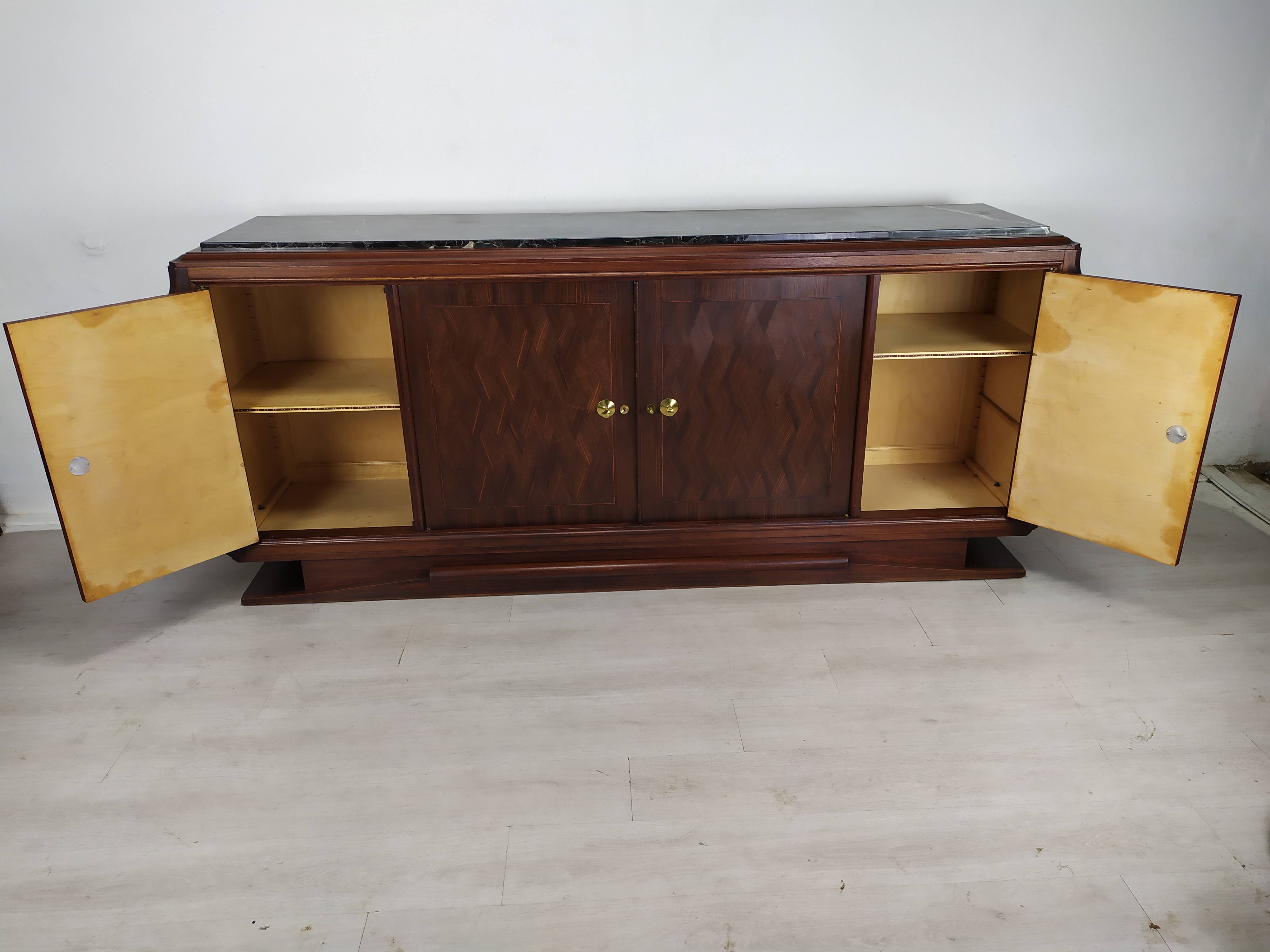 Enfilade art deco ebony of Macassar