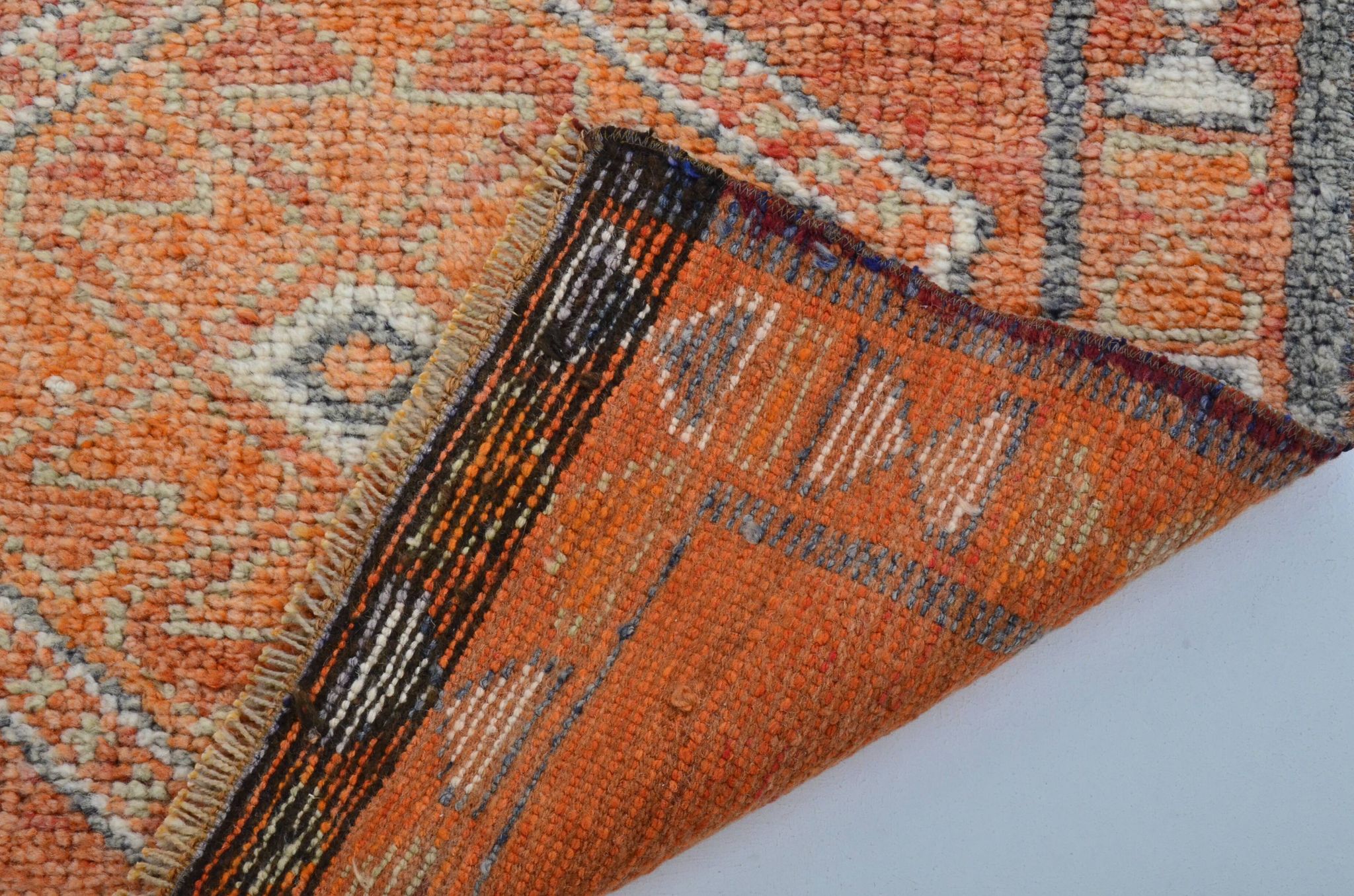 Tapis couloir Oushak vintage sku 3545