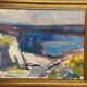 Original Swedish Oil on Canvas – “Coastal Landscape” by Arthur Y. Nilsson – Signed – Vintage & Framed