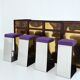 Large oxidized and patinated brass bar by Isabelle and Richard Faure 1970