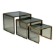 Tables basses vintage en acajou et verre, design, Italie, années 1960-1970