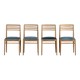 Mid-century dining chairs, Denmark, 1970s, set of 4