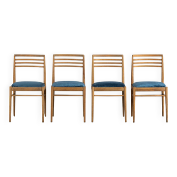 Mid-century dining chairs, Denmark, 1970s, set of 4
