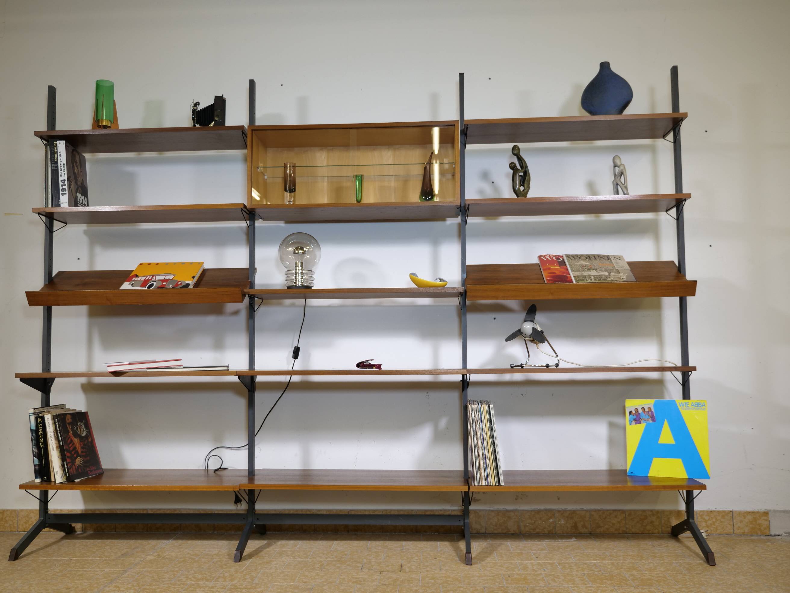Free Standing Modular Teak Shelving System by Olof Pira, 1960s