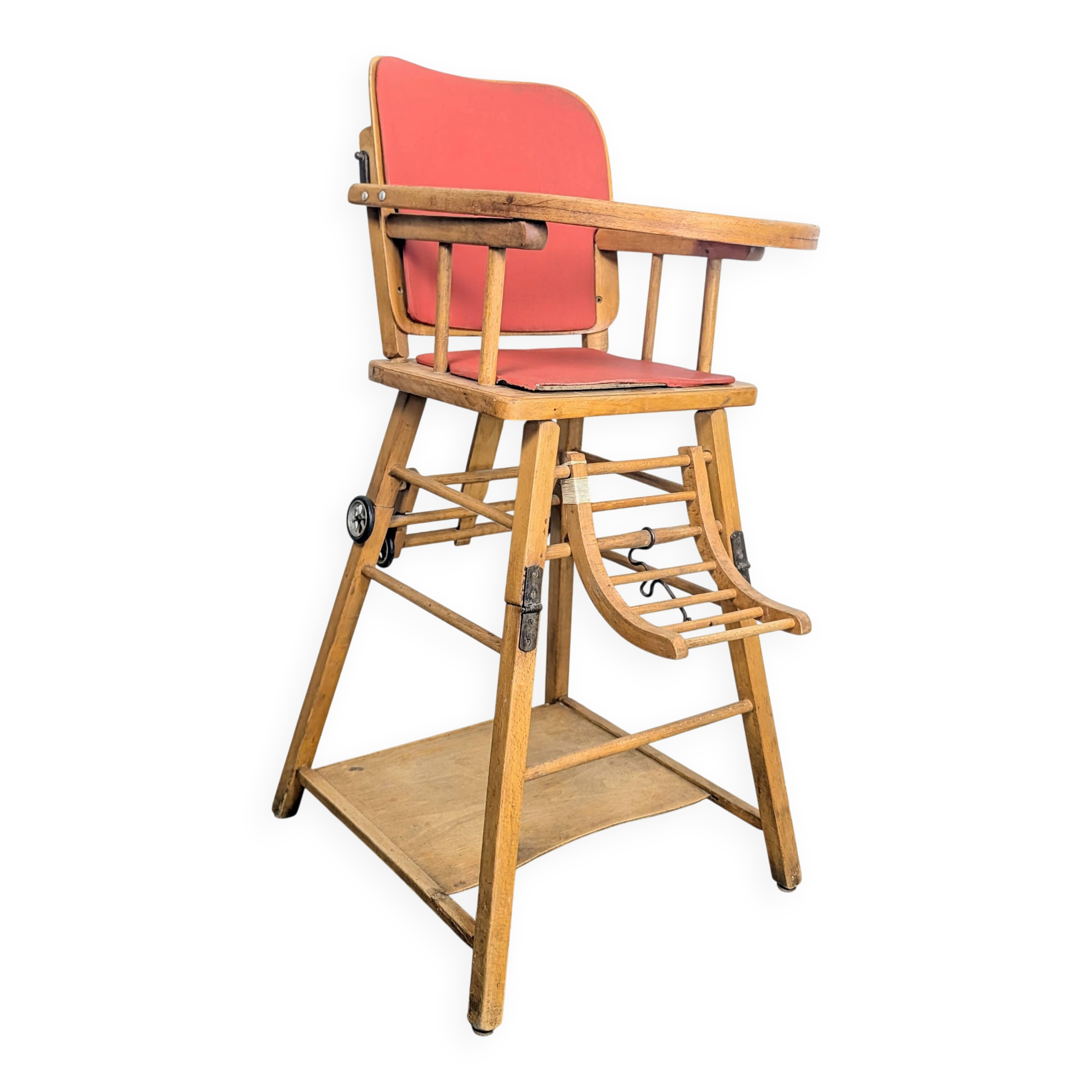Vintage transformable high chair for babies