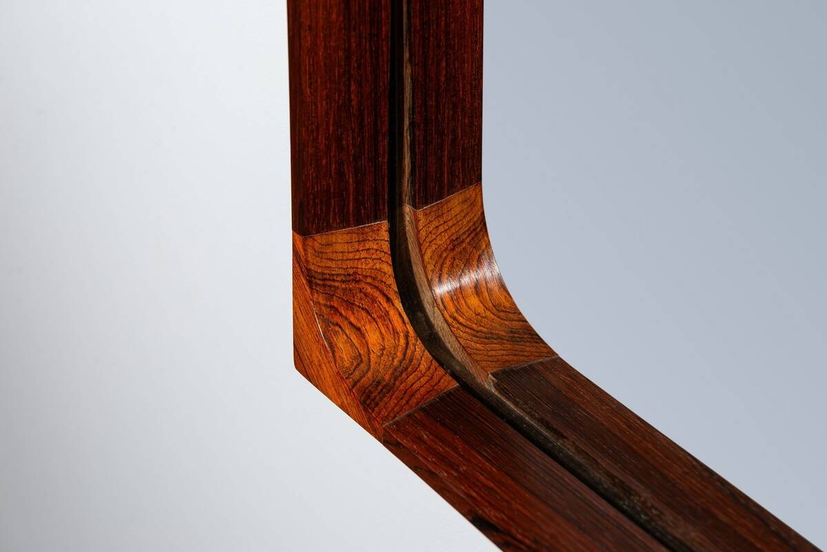 Niels Clausen mirror in rosewood NC Mobler Denmark 1960