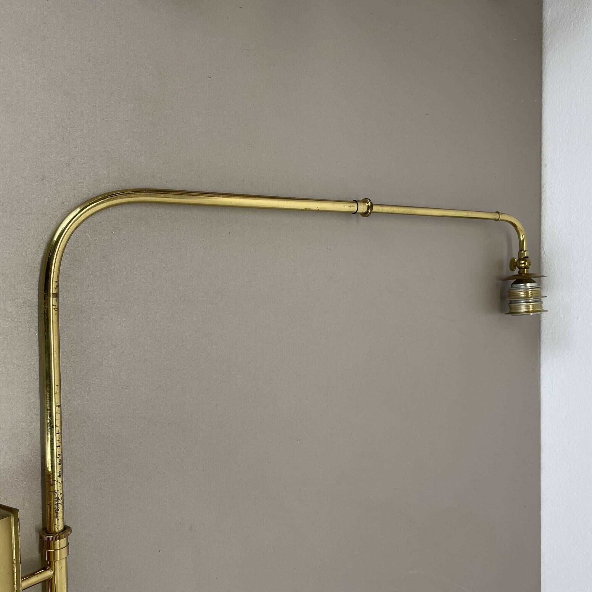 XXL adjustable Brass Wall Light Italy, 1950s