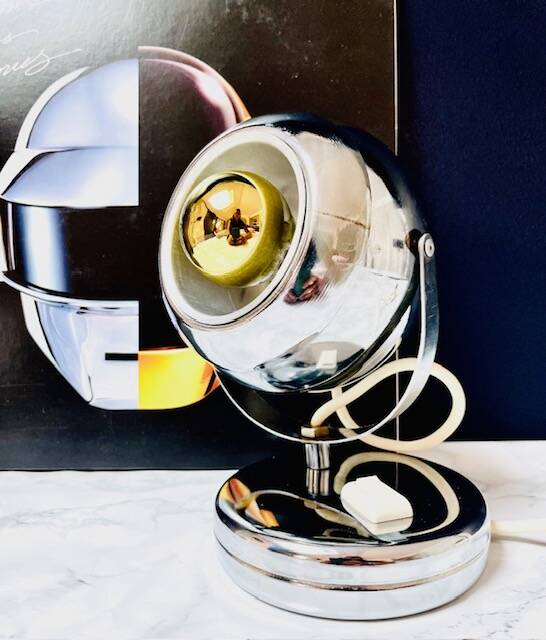 Space Age Chrome Eyeball Lamp 50s - 60s