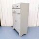 Vintage gray painted wood side furniture