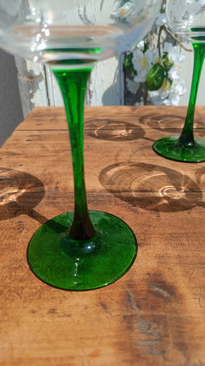 Antique engraved glasses