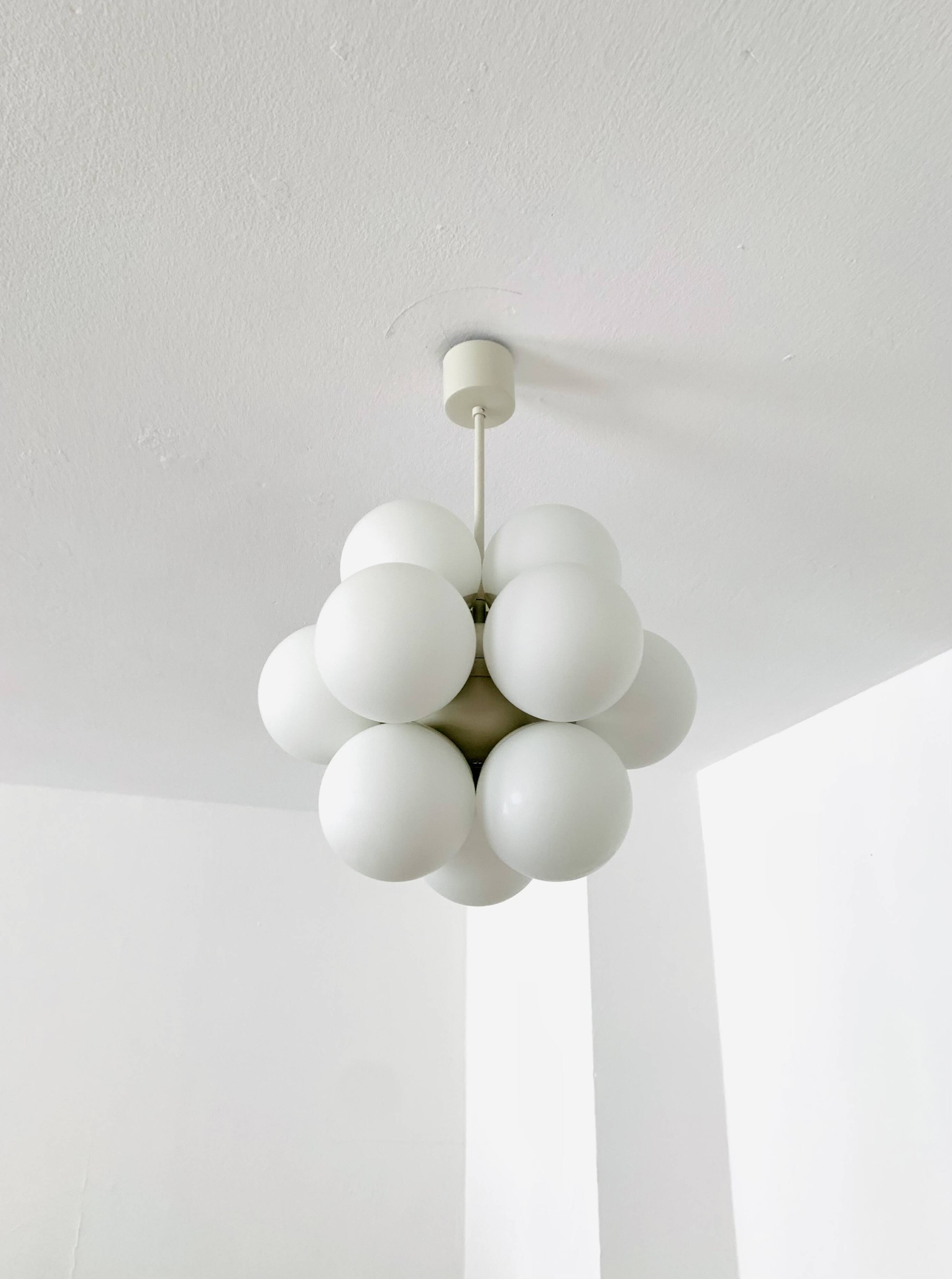 Opaline Sputnik Chandelier by Kaiser Leuchten