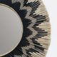 Large round handcrafted mirror in reed