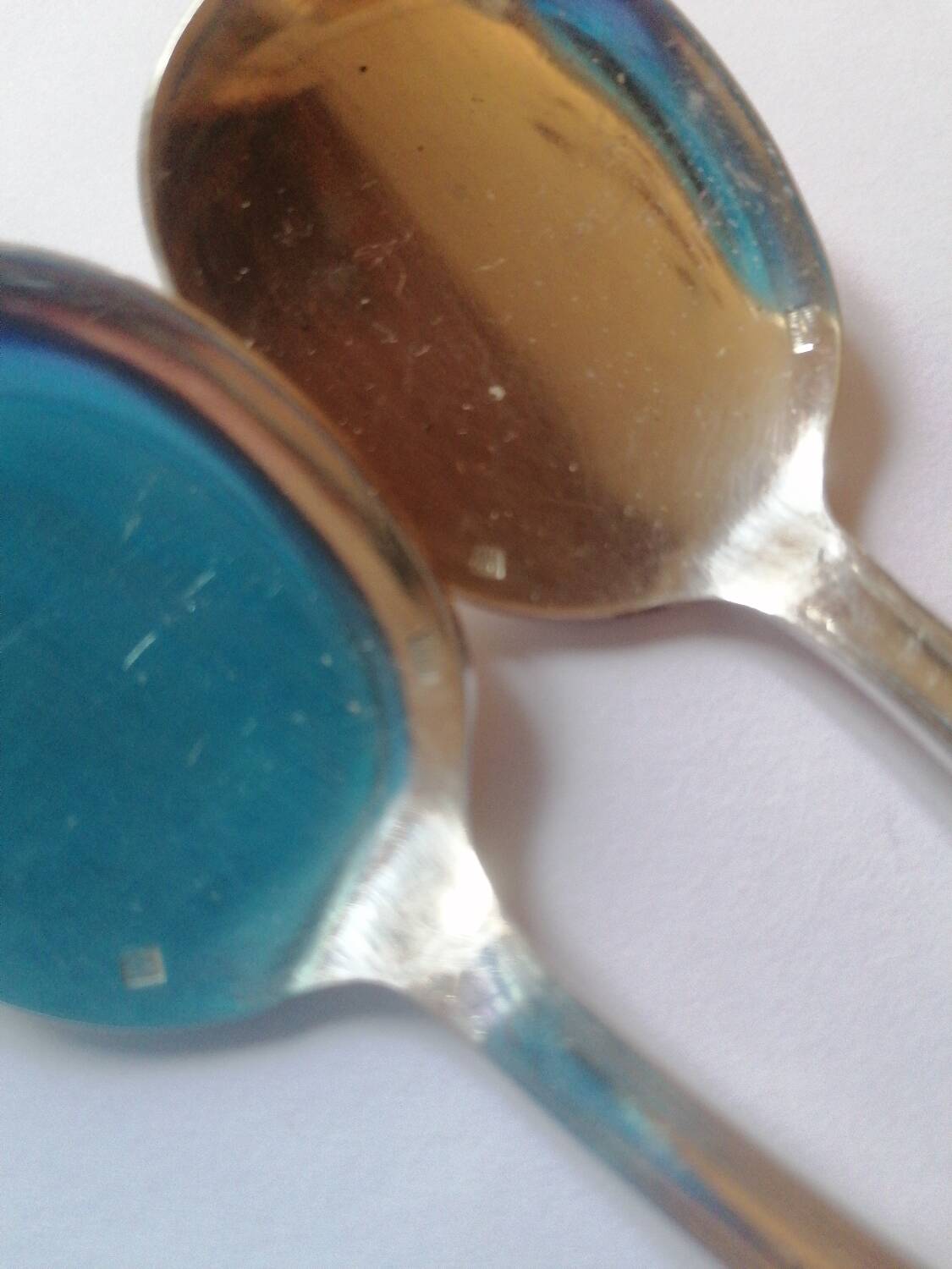 6 silver metal ice cream spoons