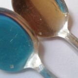 6 silver metal ice cream spoons