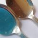 6 silver metal ice cream spoons