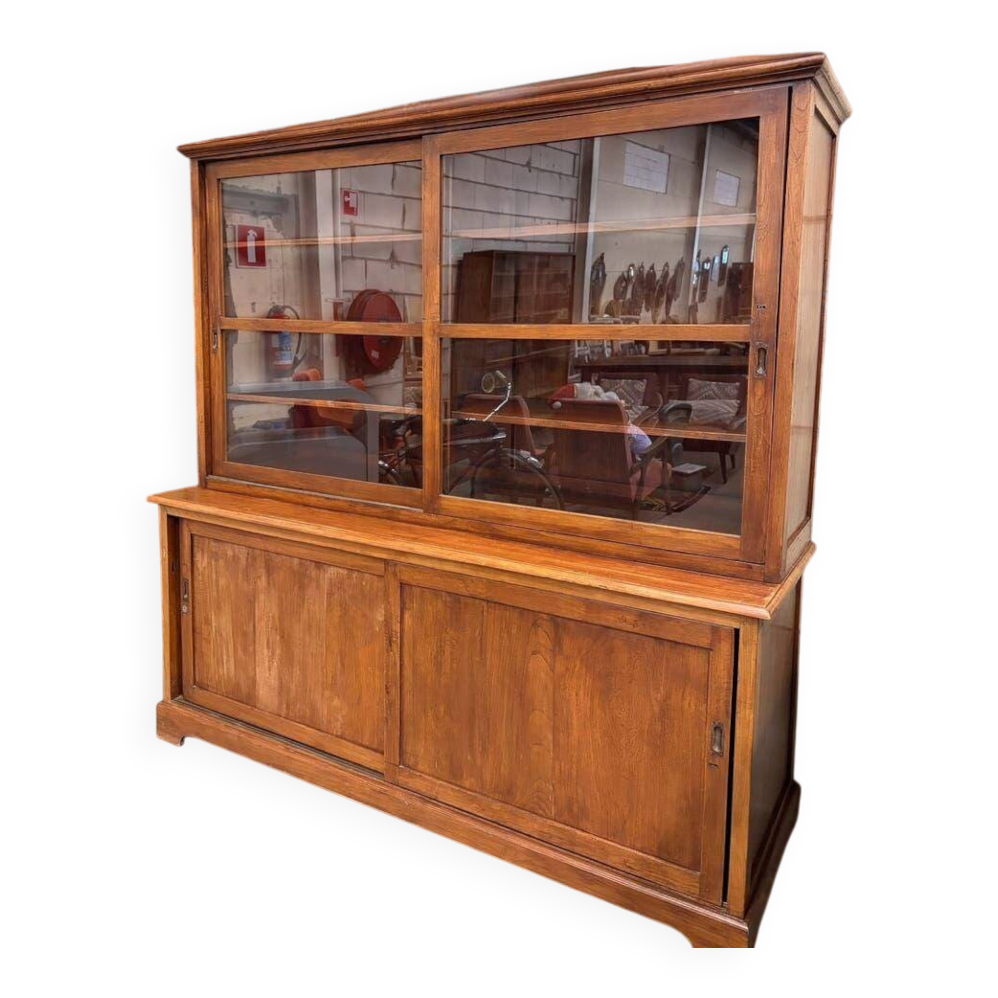 XL vintage display cabinet / bookshelf / apothecary cabinet